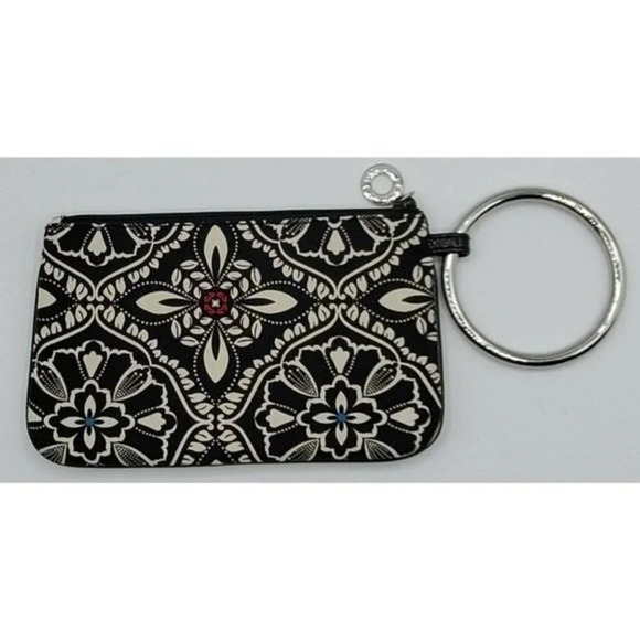 Vera Bradley Bangle Wristlet Black and Red Floral - Picture 2 of 4